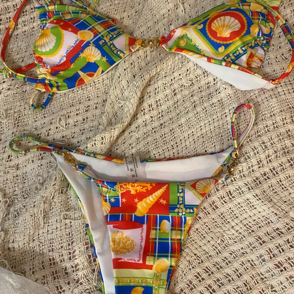 Colorful Seashell Print Bikini